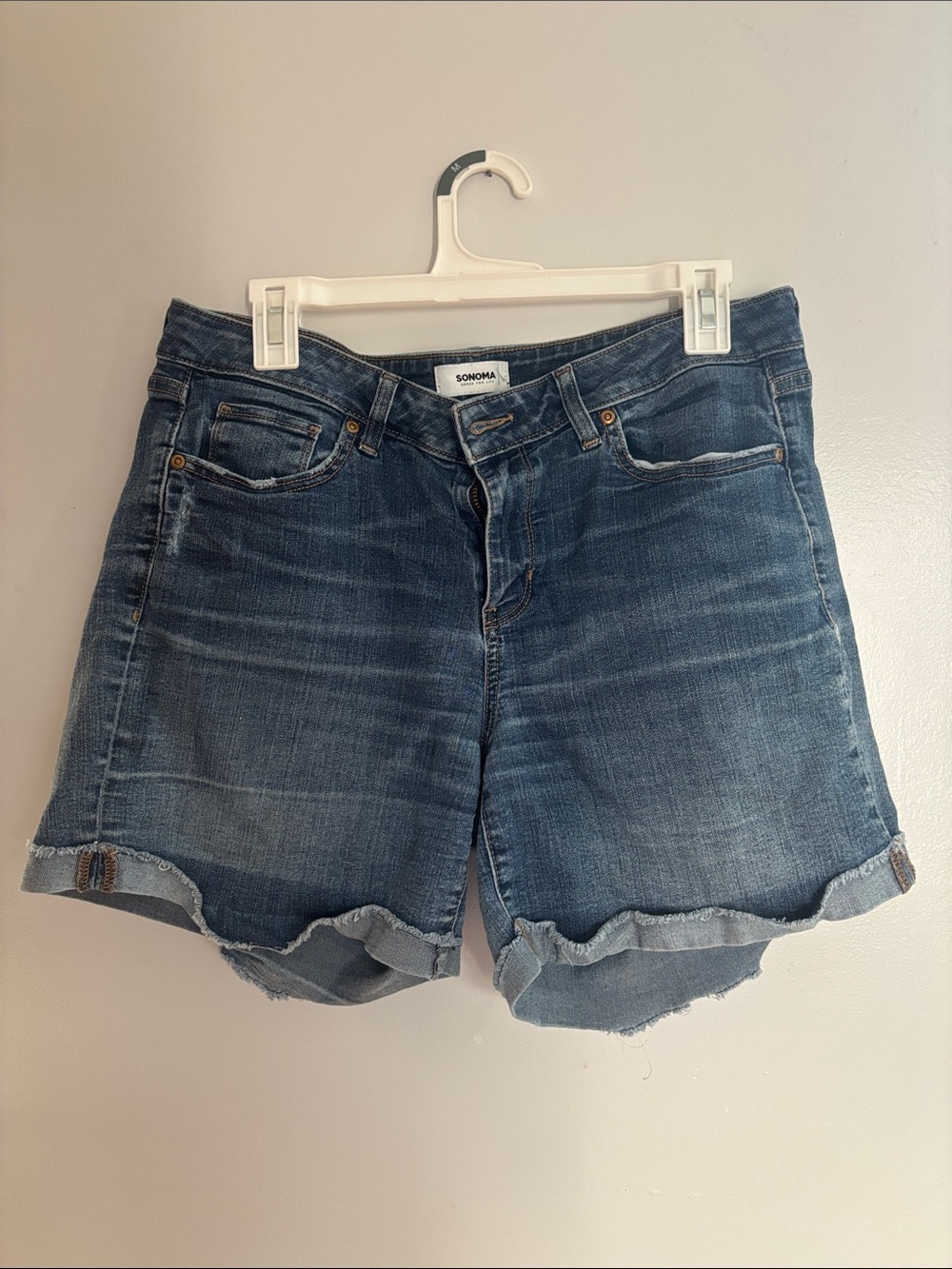 SONOMA Dark Blue Rolled Hem Denim Shorts